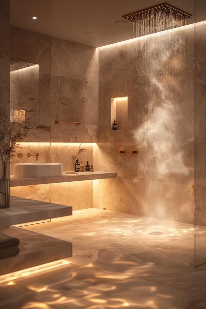 Kohler Smart Bathroom Products in a modern luxury bathroom featuring smart technology, premium fixtures, and wellness-inspired design.